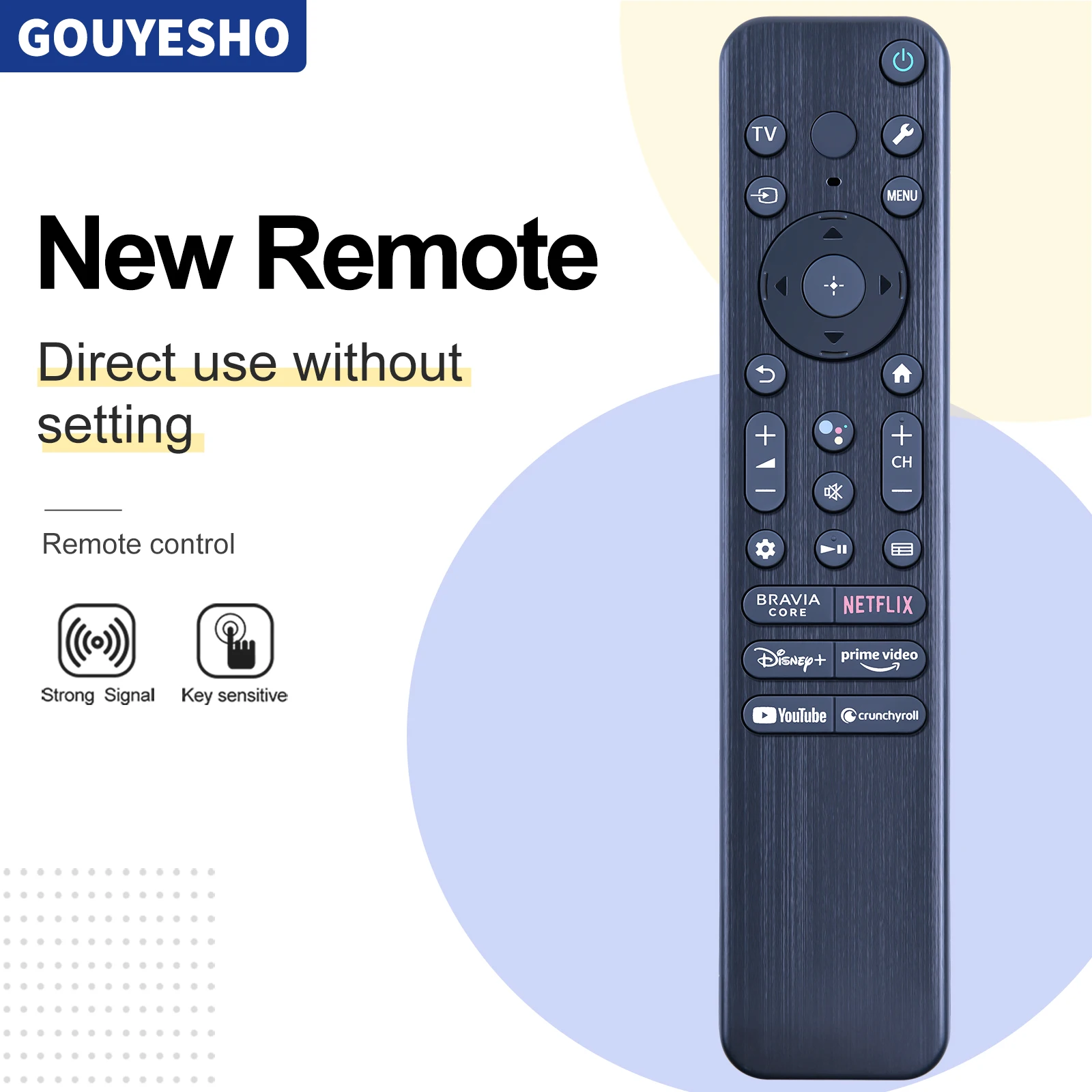 

New RMF-TX810U IR Replace Remote Control For SONY Smart TV No Voice