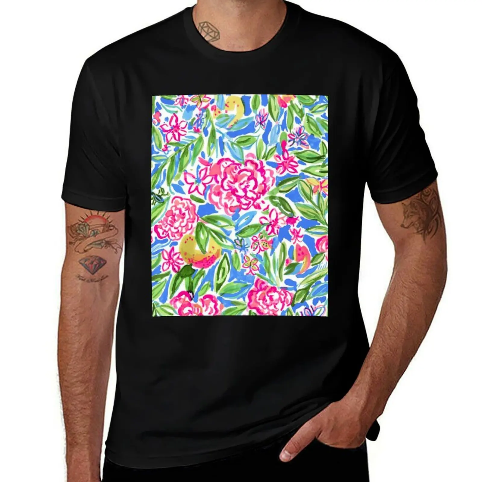 

Beautiful mixed flowers T-Shirt sublime blanks summer shirt t shirts for men cotton