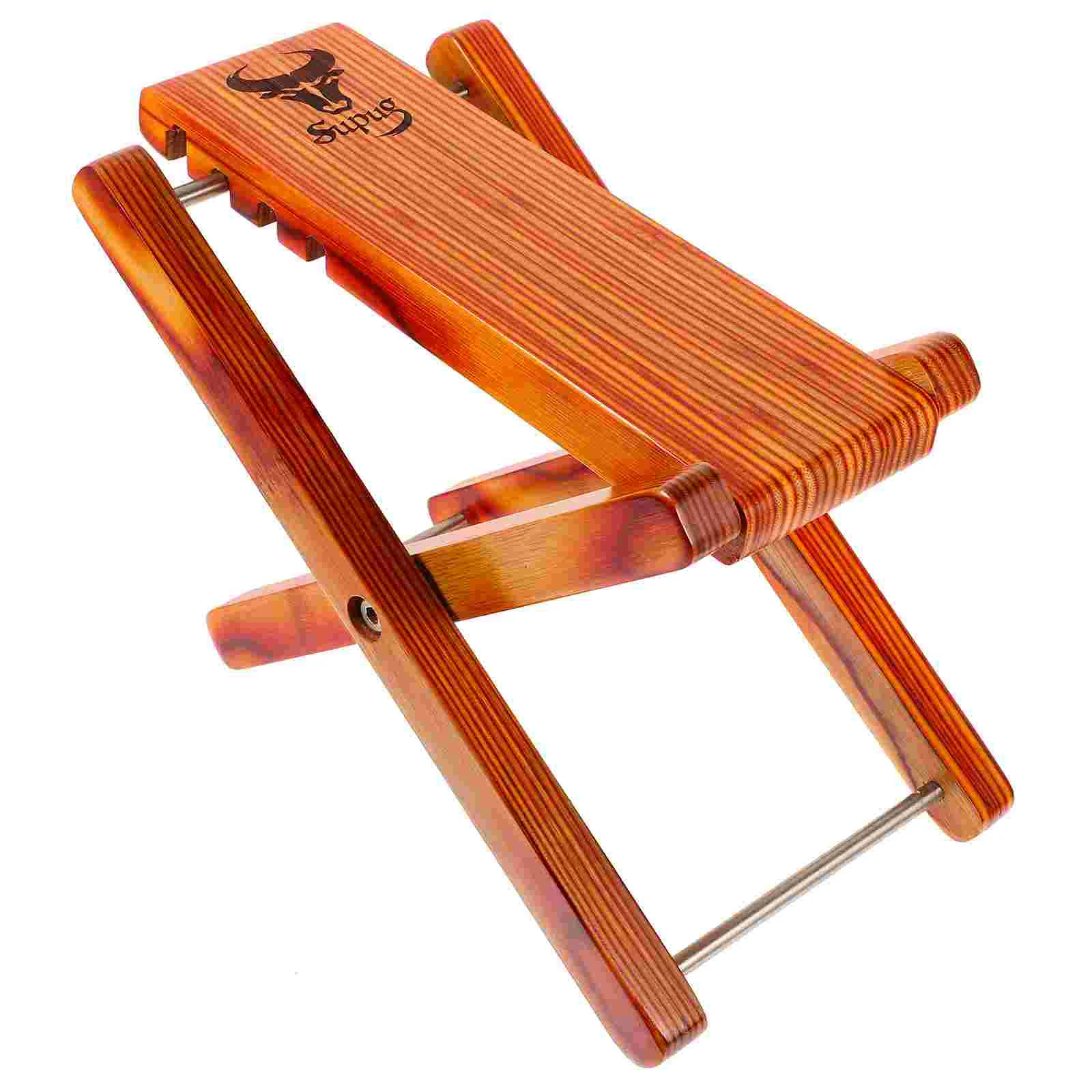 

Pedals Bamboo Classical Guitar Footrest Height Adjustable Metal Stools for Adults