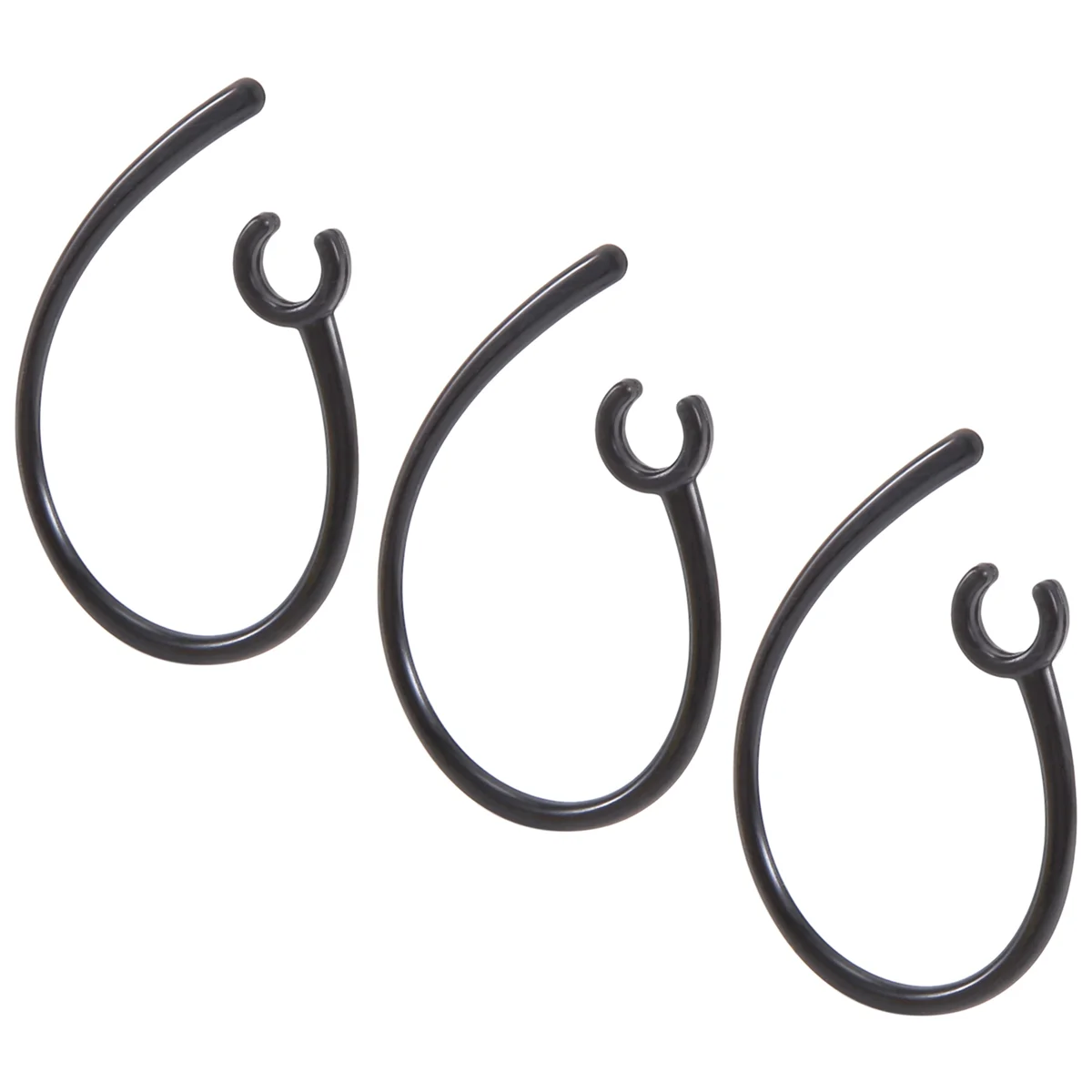 

look-3 Pcs Handfree 5.5Mm Hole Black Plastic Earhook for Bluetooth