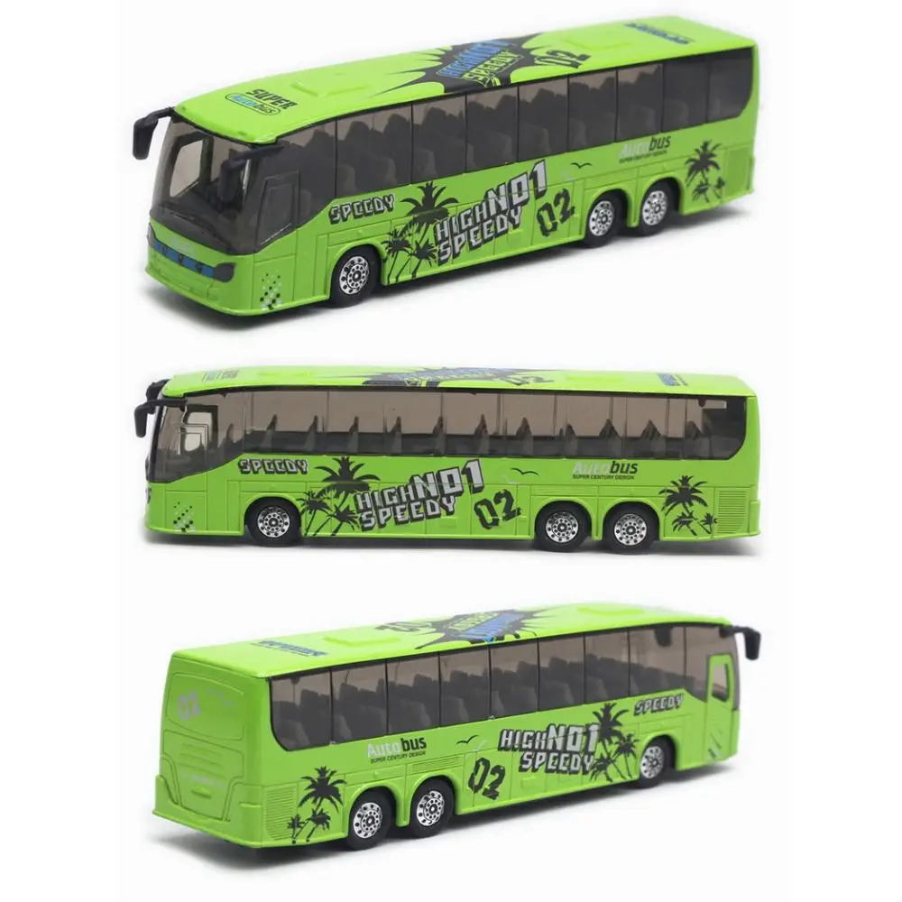 Hobbies Light and Music High Imitation Alloy Bus Model Vehicle Model Extended Bus Toys Pull Back