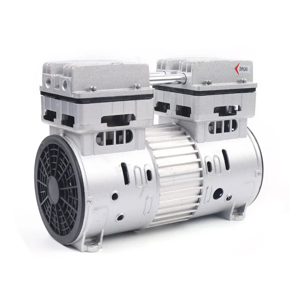 Oil Free Silent Air Compressor Head 220V 145L/min For AC/Refrigeration Compressor with thermal protector, ultra-quiet bearings