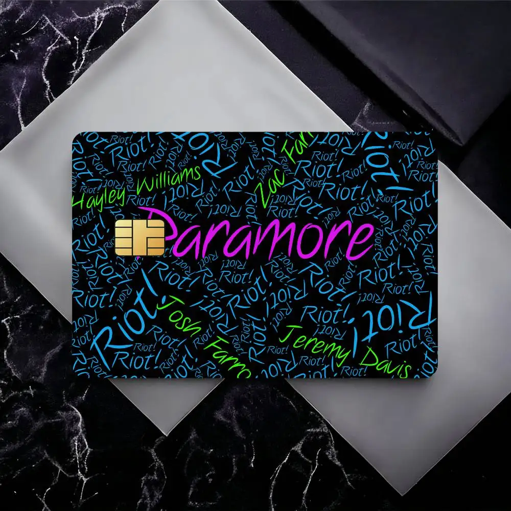 Band P-Paramore Credit Card Skin Stickers for Bank Card Bus Metro Card Sticker Waterproof Gift