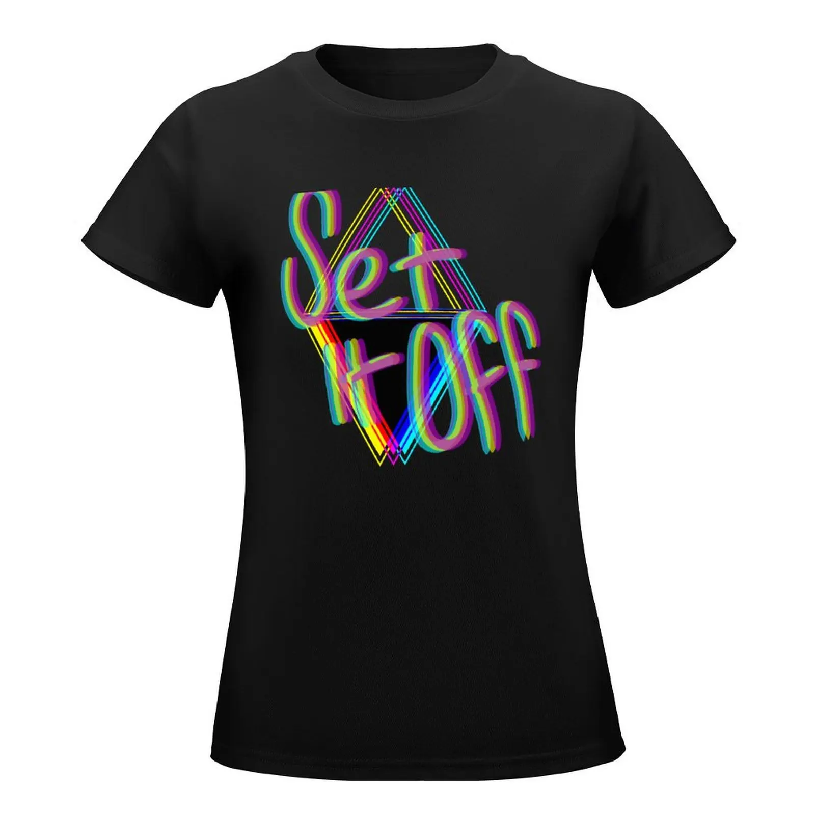 Set it Off Band Elsewhere Album Neon T-Shirt blanks oversized clothes for woman