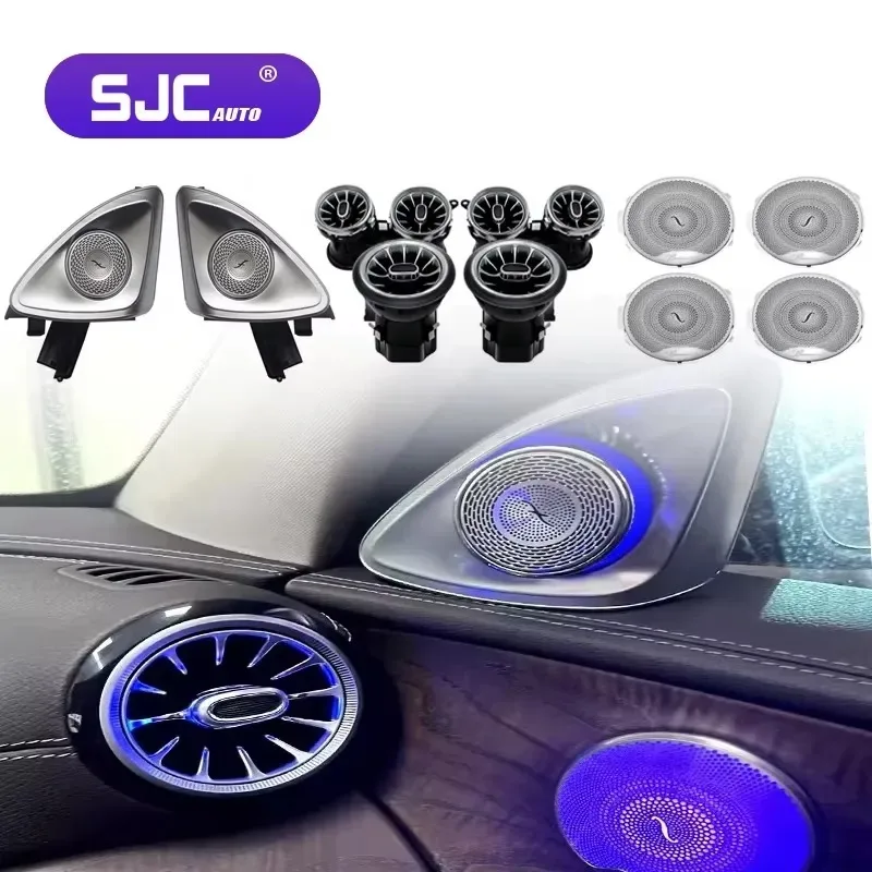 Hot Sale SJC Upgrade W213 air Vent LED 64-color Ambient Lighting Kit for E-Class 2016-2023 Interior Decorative