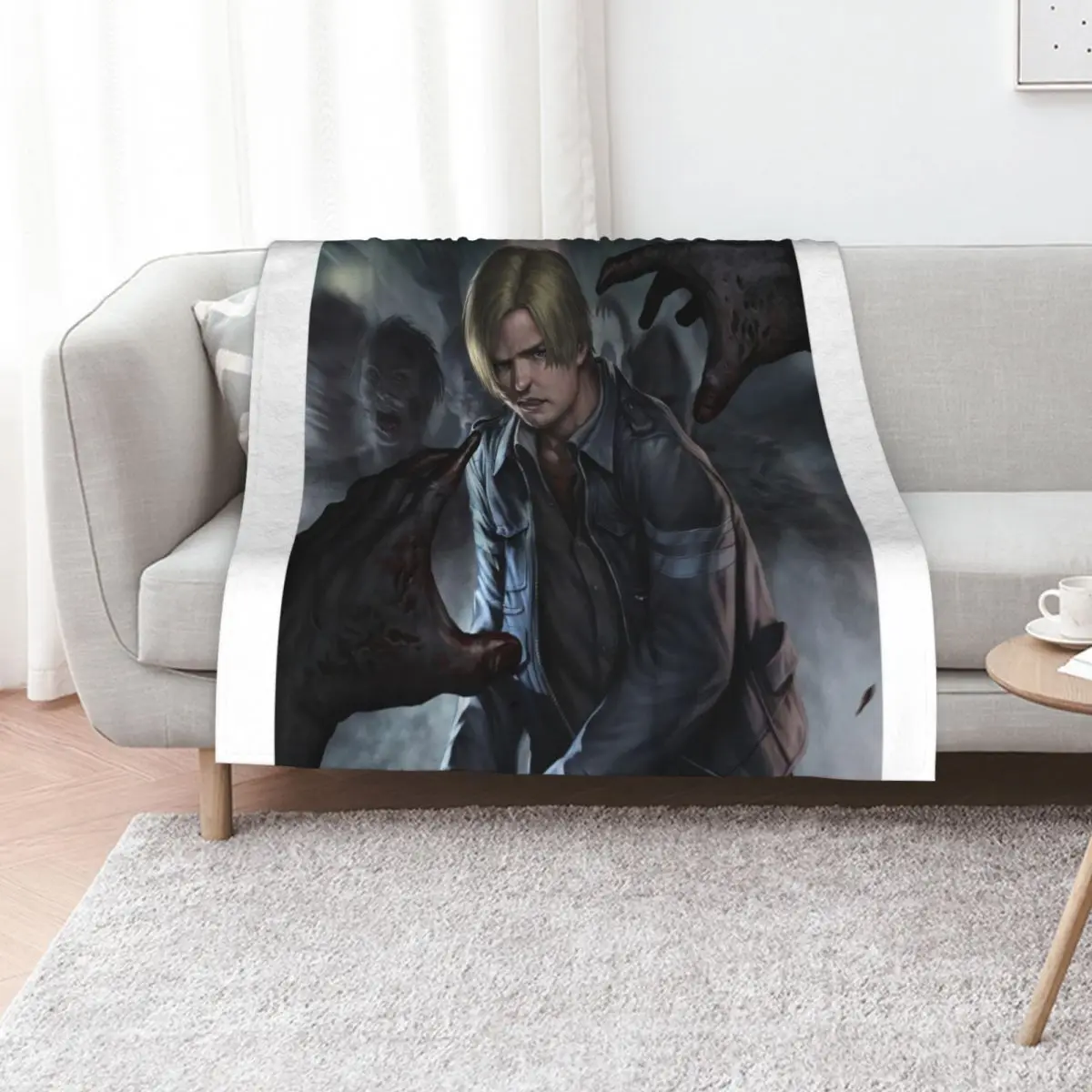 Leon Kennedy Throw Blanket Decorative Sofas Bed Fashionable sofa bed halloween Designers Decorative Throw Blankets