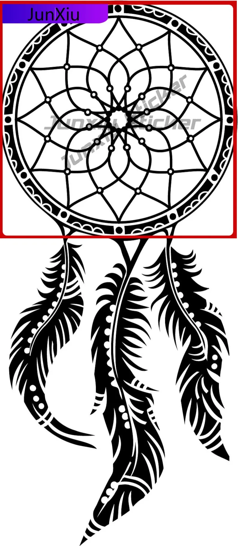 

Dreamcatcher Native American Vinyl Sticker Bumper Rv Camper Windows Waterproof Scratch-proof Car Decal Decorative Decals Suv Win