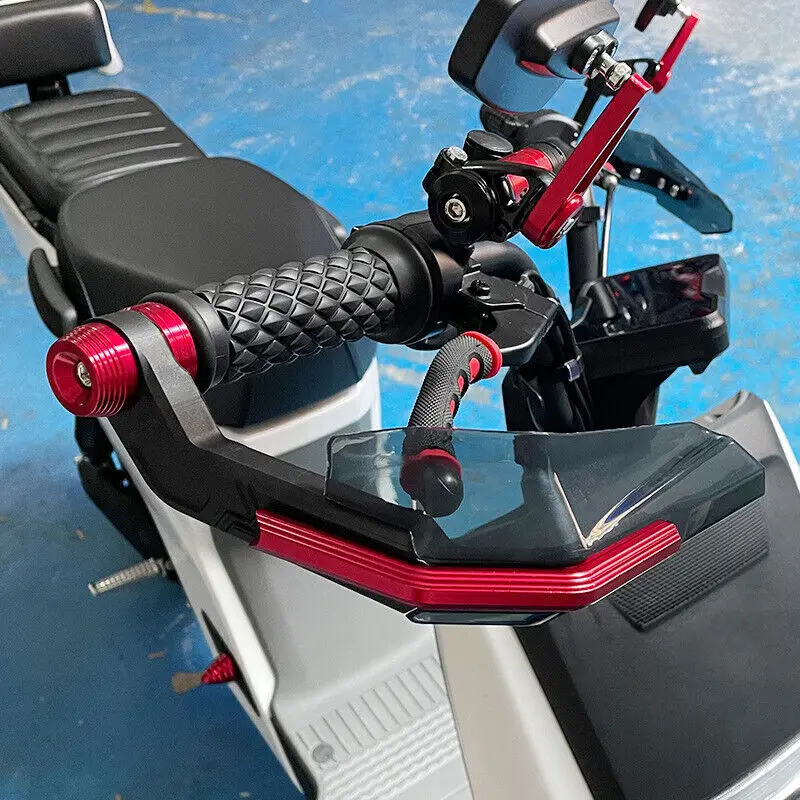 معدات واقية من الألومنيوم مقاومة للرياح باستخدام الحاسب الآلي للدراجات النارية ، واقي واقي اليد ، واقي اليد للزجاج الأمامي ، مقبض واقي لسكوتر موتوكروس #6