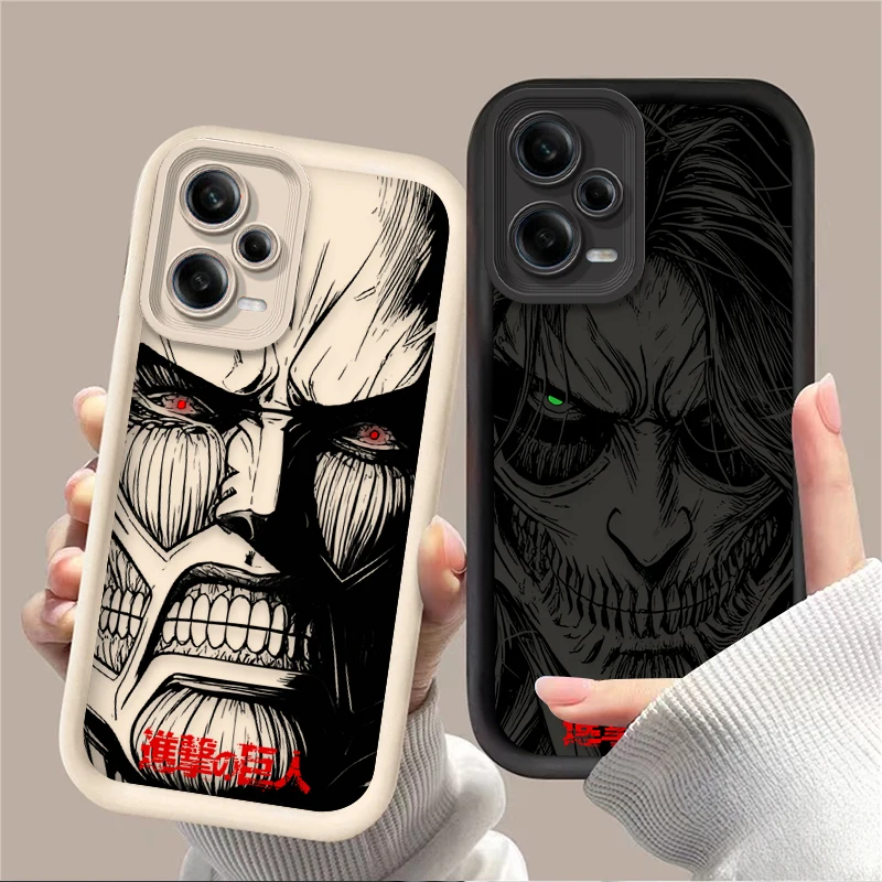 Attack on Titan Anime Giant Soft Case For Xiaomi Redmi Note 13 14 12 11 Pro Plus 5G 14S 12S 11S 10S 10 9 Redmi 14C 13C 12C 12 4G