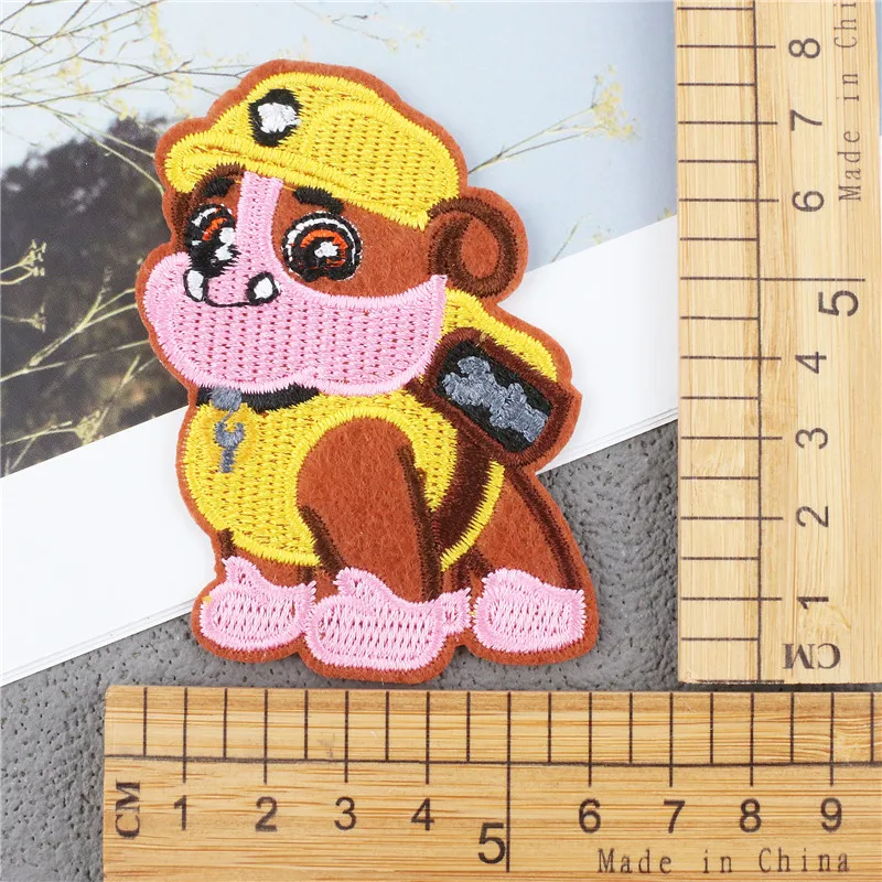 Paw Patrol Patch panno 3D Anime vestiti fai da te adesivi cucire su toppe ricamate Applique ferro su abbigliamento pantaloni Decor cucito