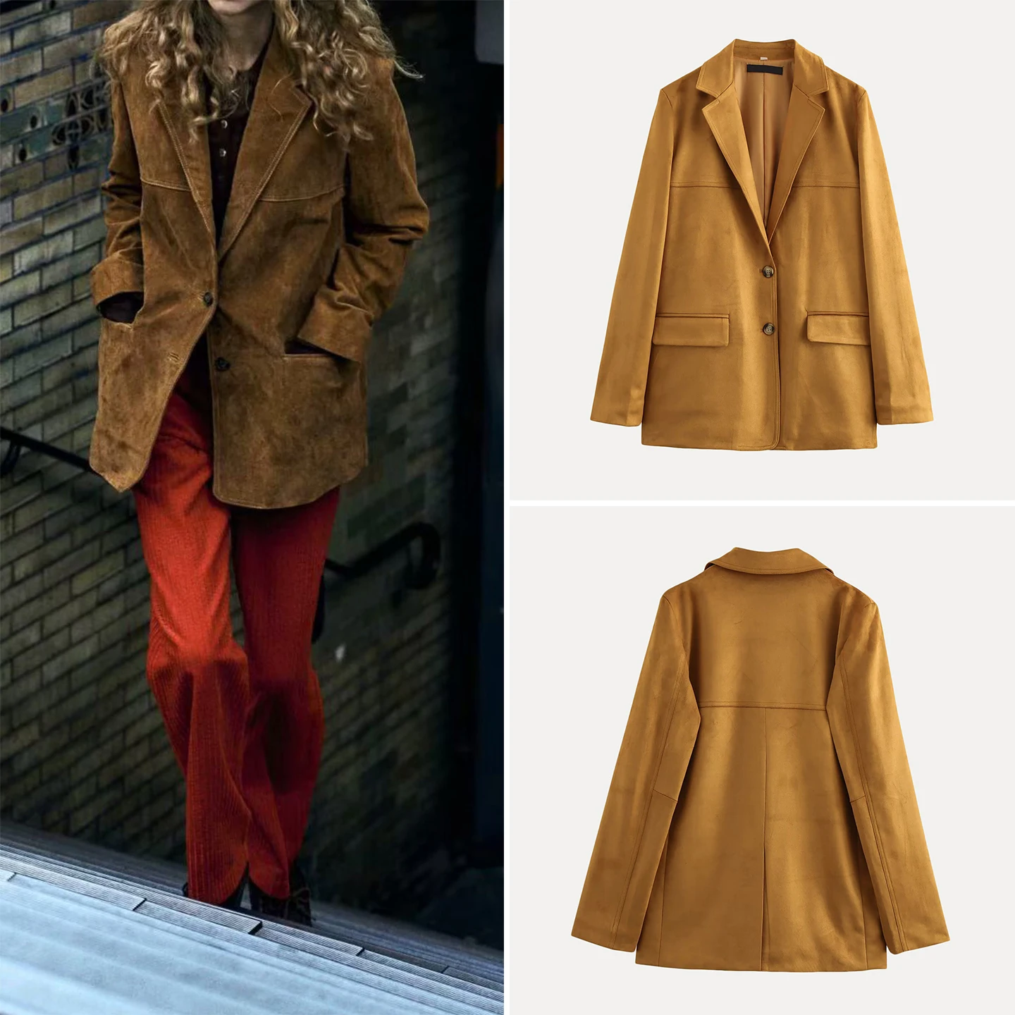 

Z Women's Faionable Versatile Simple Sle Suit Jaet 2025 New Arrival Long Sve Casual Wear Daily Scene