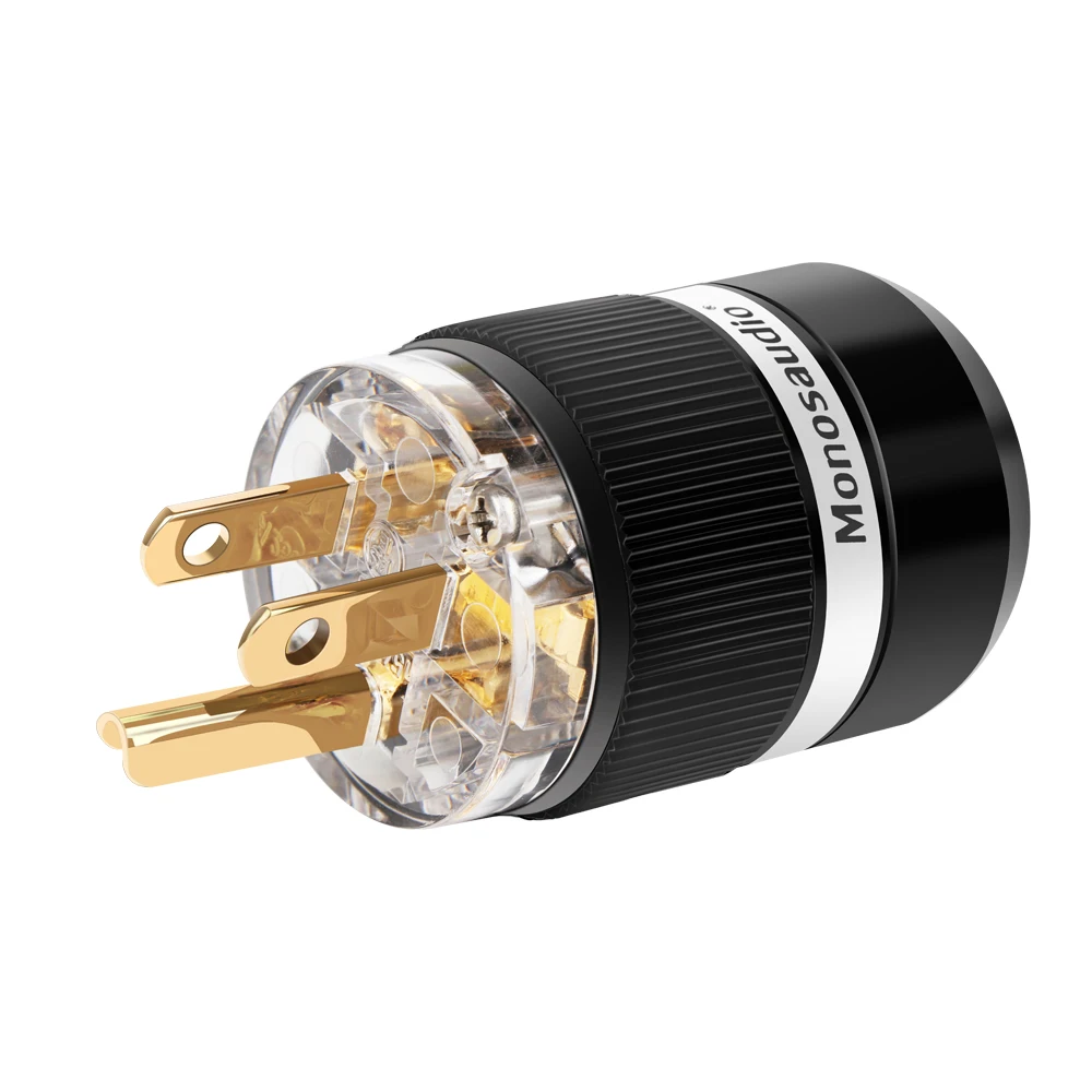 

HIFI M101G/F101G Чистая медь 24 К Позолоченная вилка питания США Аудио разъем питания IEC320 Гнездовой разъем DIY Шнур питания Кабель