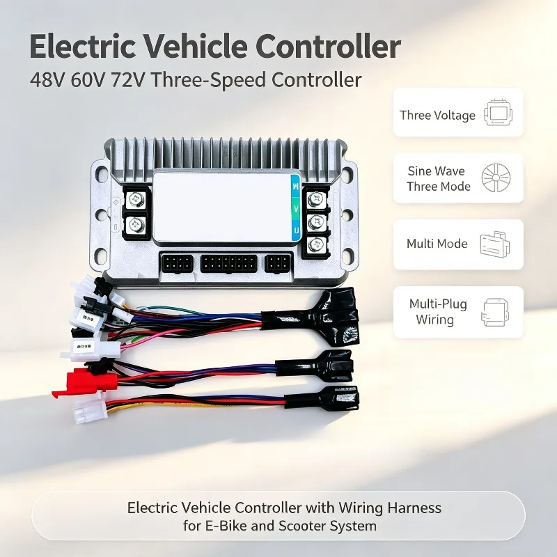 48V 350W 6-Tube EV Controller, Large Size Electric Vehicle Wireless Control Accessory For E-bike Power Driving System