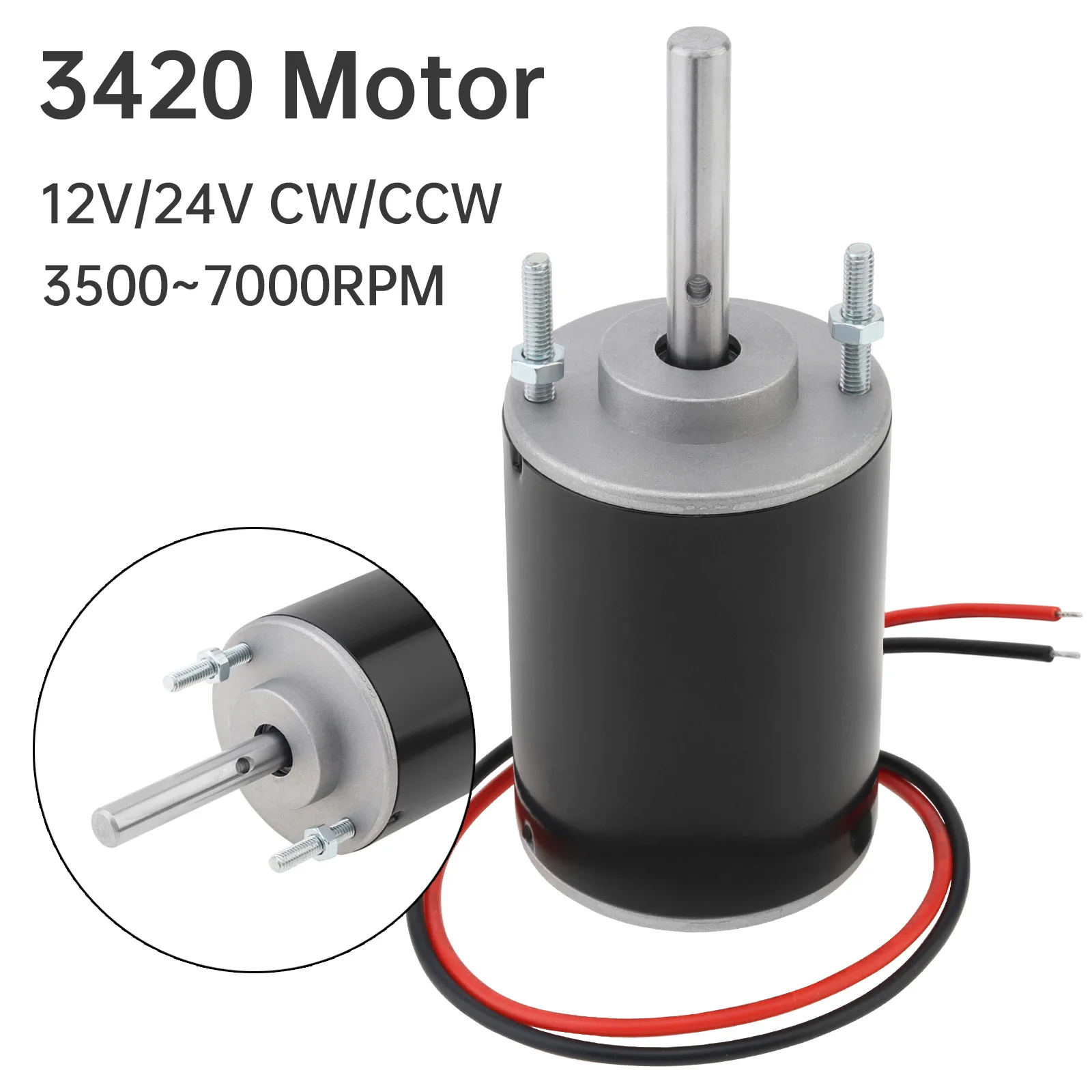 High Torque DC Motor 12V/24V 3500RPM/7000RPM 30W Permanent Magnet Motor DIY Generator Motor, Permanent Magnet DC Motors