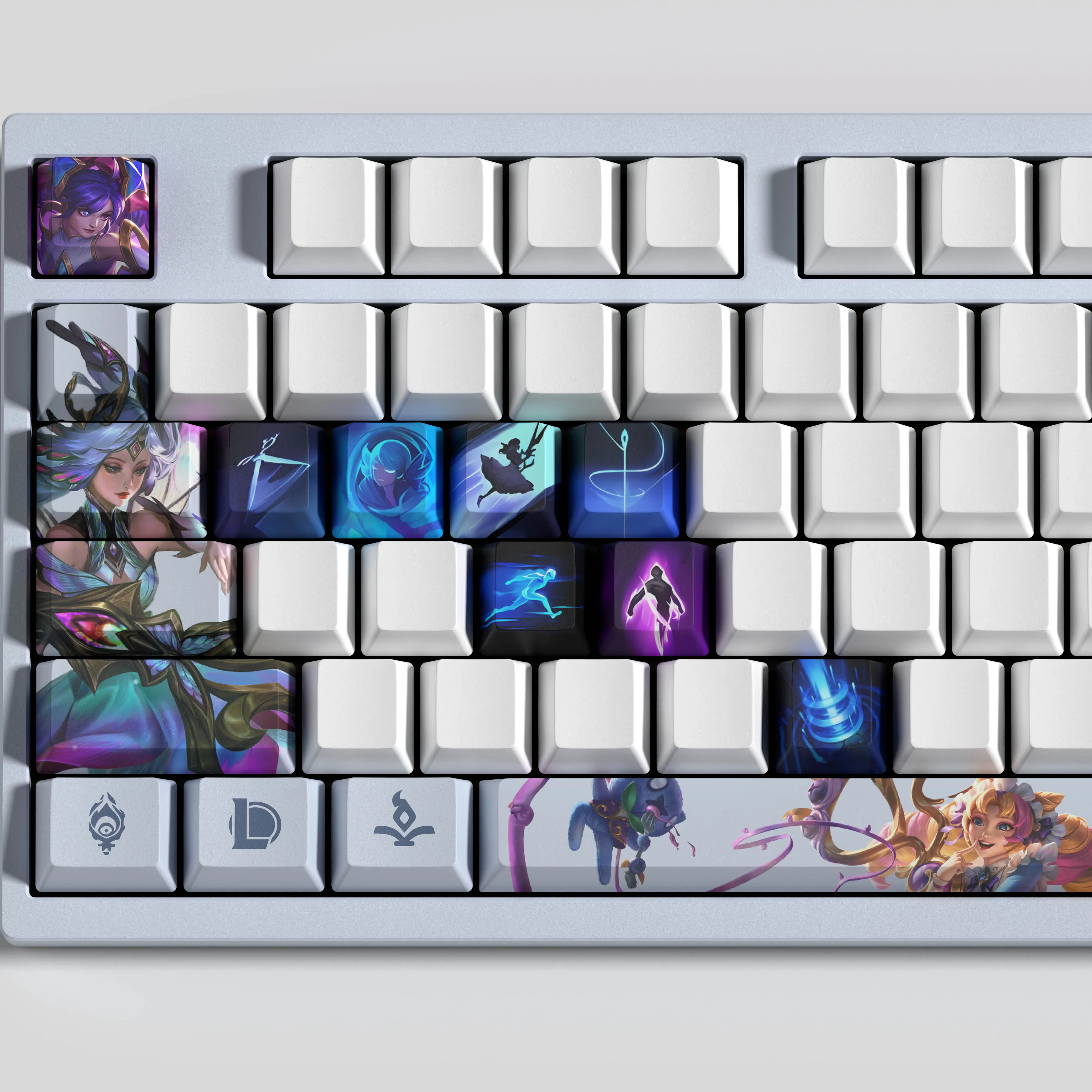 GWEN KEYCAPS การออกแบบใหม่ League of Legends keycaps 30 KEYCAPS OEM Profile Keycaps สําหรับแป้นพิมพ์เครื่องกล