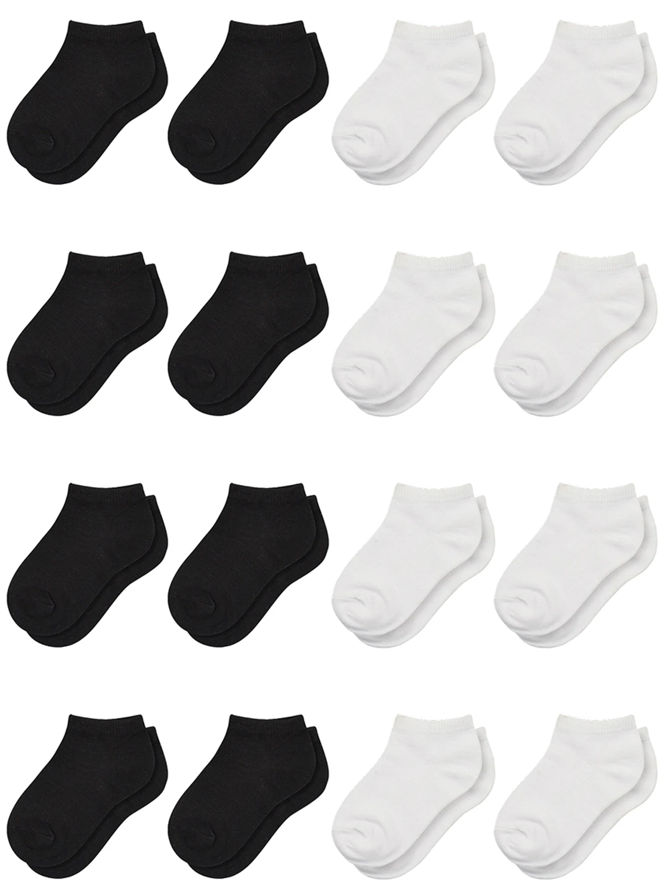 16 Pairs Ankle Socks - Toddler Low Cut Socks -  for 1-14Years Boys Girls School Socks