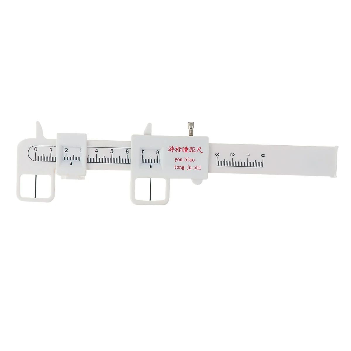 1Pc  Plastic Optical PD Ruler Pupil Distance Meter Eye Ophthalmic Tool Ruler Glasses Accessories (White)