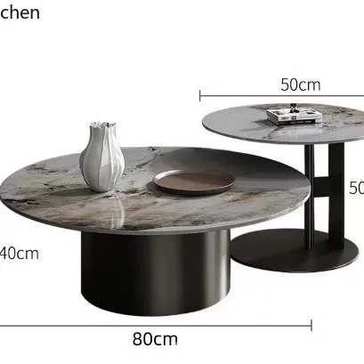 HYS Coffee Table Round Size Combination Modern Living Room Small Apartment Side Table