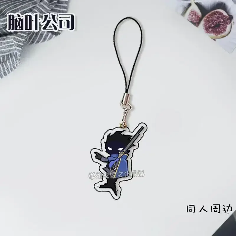 Lobotomy Corporation Phone Keychain Charms Double-Side Key Chain Car Bag Pendant Figure Keyring Mix Wholesale