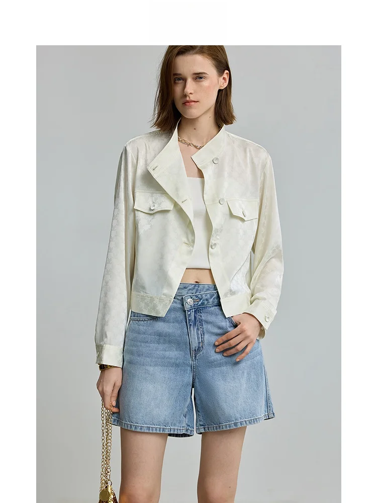 lily2025-ete-nouveau-design-pour-femmes-sens-decontracte-polyvalent-trajet-long-sve-kaki-jaet-vetements-d'exterieur-bouton-col-montant-ort