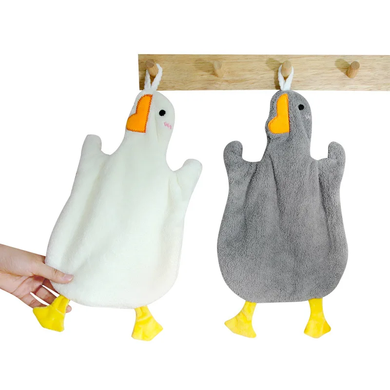 

Подвесное полотенце для рук на гусиной тематике, впитывающая салфетка для рук, салфетка для чистки домашней кухни, ванной комнаты и туалета