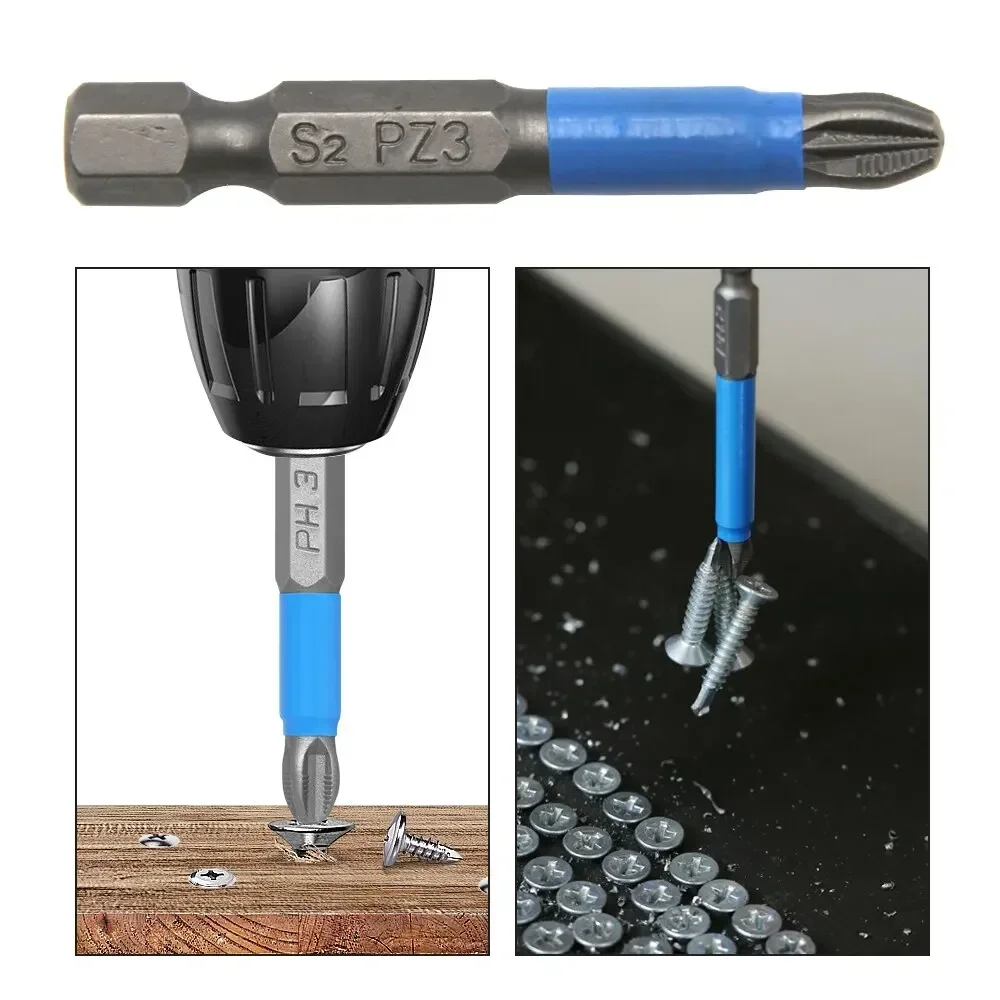 

Hexagonal Handle 6pc Anti Slip Screwdriver Head Cross Electric Screwdriver Tool Set PH1/PH2/PH3/PZ1/PZ2/PZ3