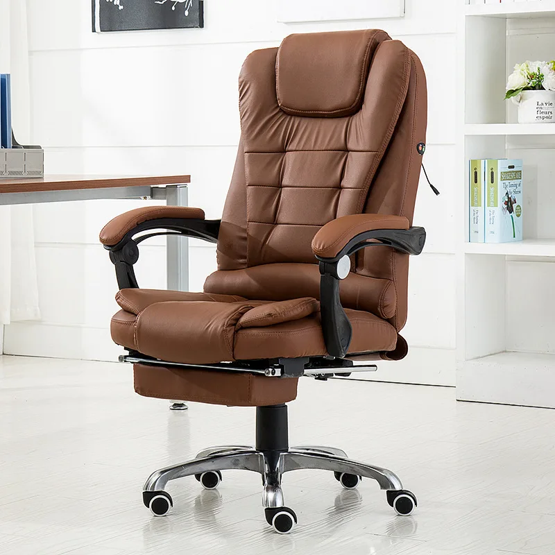 Ergonomic PU Leather Office Chair Modern Quality High Back Revolving Manager boss Chair with Massage Function