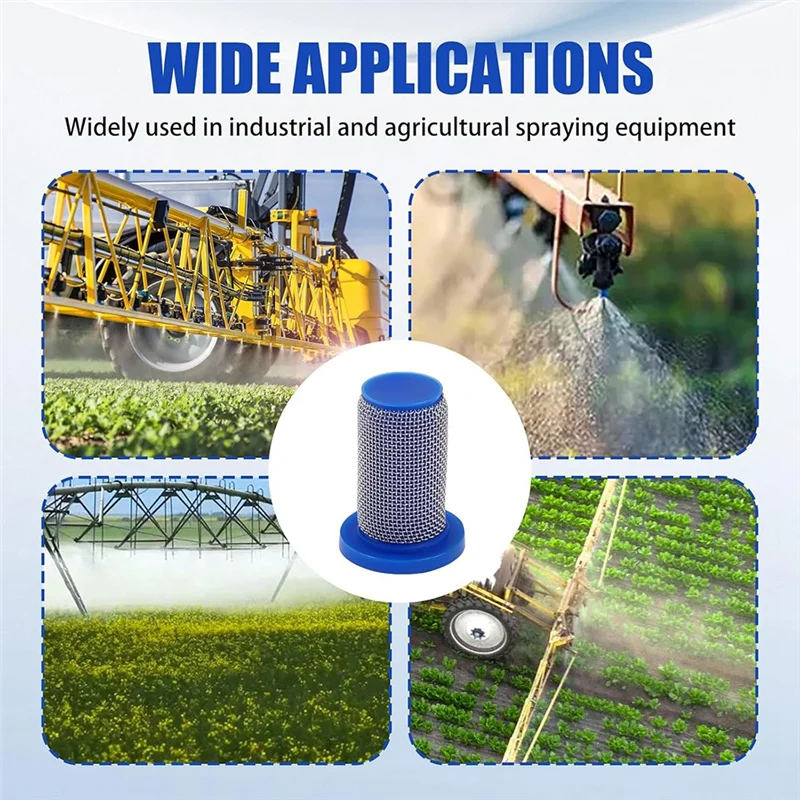 HLZS-For Teejet Sprayer Nozzles 16Pcs 8079-PP-50 Stainless Steel 50 Mesh Screen Strainer