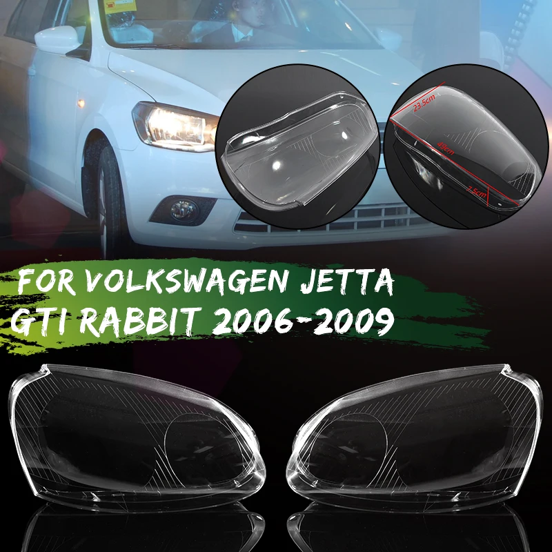 شفافة الإسكان عدسة المصباح الأمامي قذيفة غطاء مجموعة مصابيح تصفيف السيارة لشركة فولكس فاجن MK5 جولف 5 GTI GLI جيتا 2005-2009
