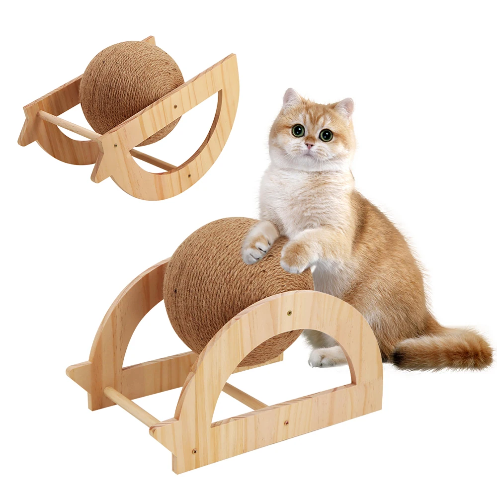 Cat Scratching Toy Ball Scrapers Kitten Sisal Rope Ball Board Grinding Paws Cat Scratcher Wear-Resistant Pet Supplies Clearance