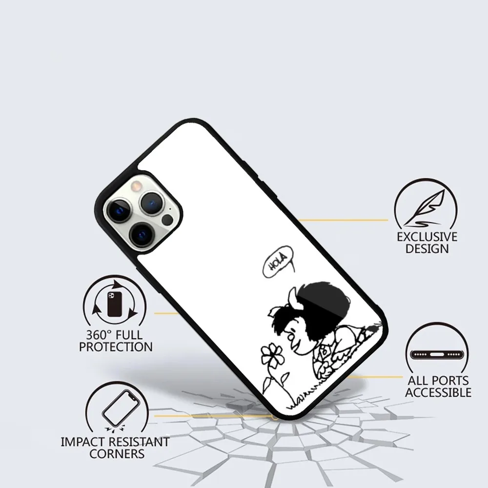 Cartoon M-Mafalda Phone Case For iPhone 15,14,13,12,11,Plus,Pro,Max Mini Magsafe Magnetic Wireless Charging