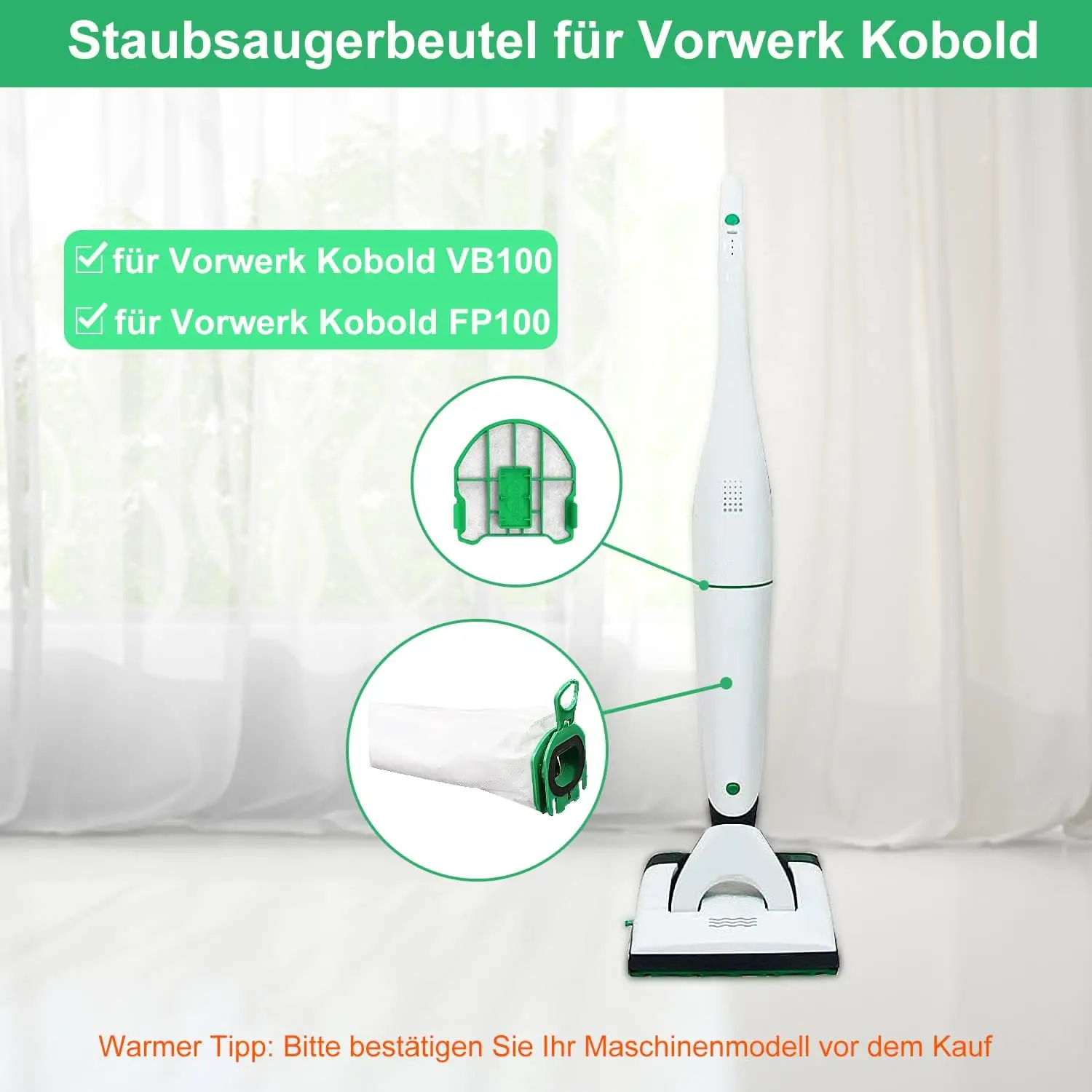 Hot 10 Pieces Replacement Bags for Vorwerk Cleaning Bag for Kobold VB100 Vacuum Cleaner Dust Bags