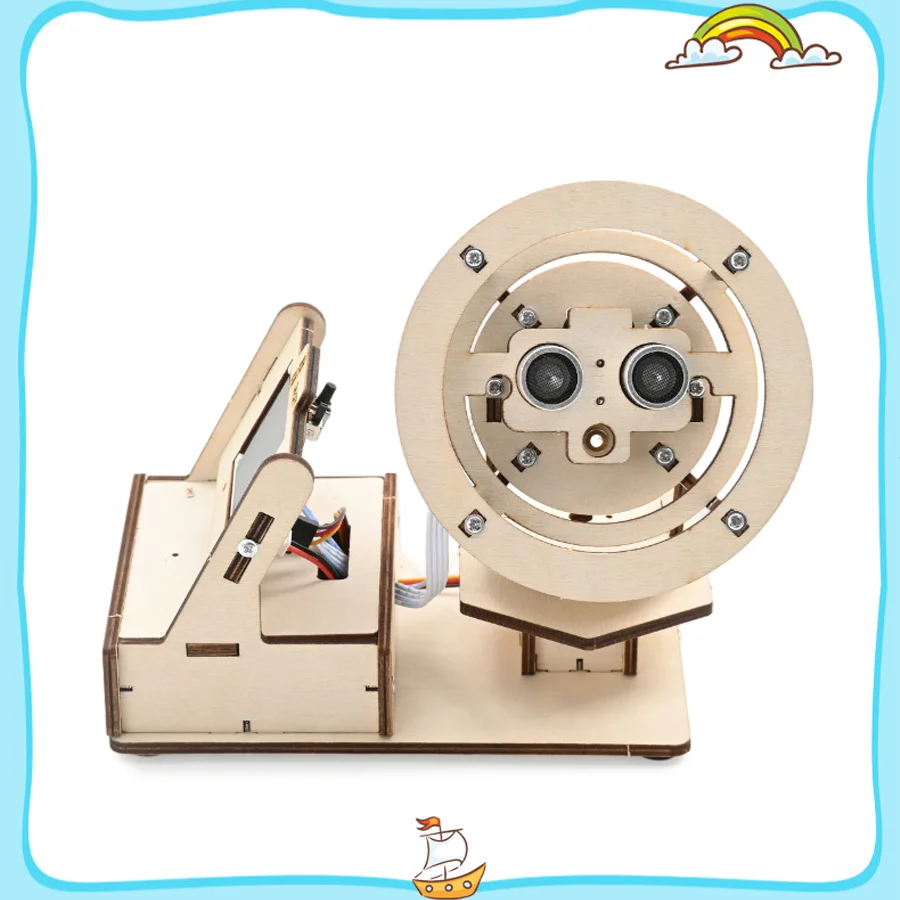 DIY Intelligent Ultrasonic Radar Model Science Kit Technology Science Toys Handmade Physics Learning Experiment Tool Kit
