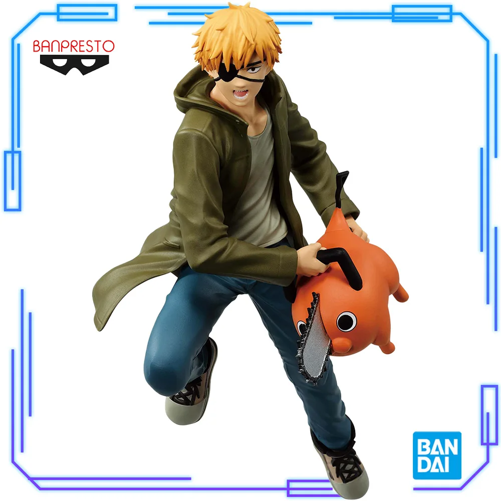 

In Stock Bandai Original Genuine Banpresto Anime Chainsaw Man Vibration Stars Denji Pochita 14cm Collections Model Toy Figures