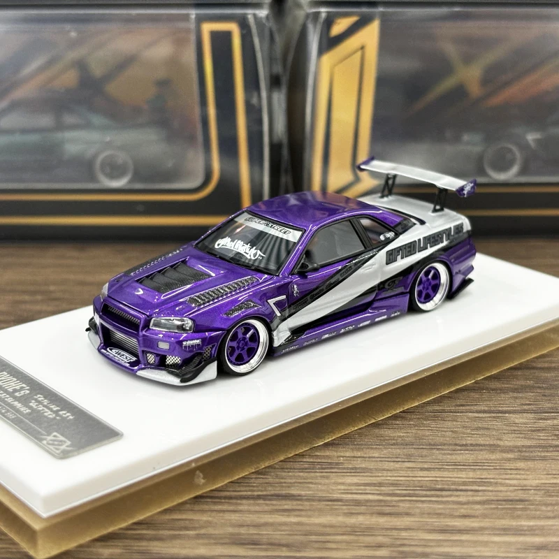 Stocks 404 Error 1:64 GTR R34 Two Colors Resin Stocks In 2024 Collection Gift Scale Model Car