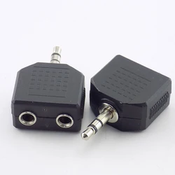 Stereo 3.5mm Audio Jack Male to Dual 3.5mm Female Double Earphone Headphone Y Splitter Adapter Plug MP3 Phone DIY Converter L19