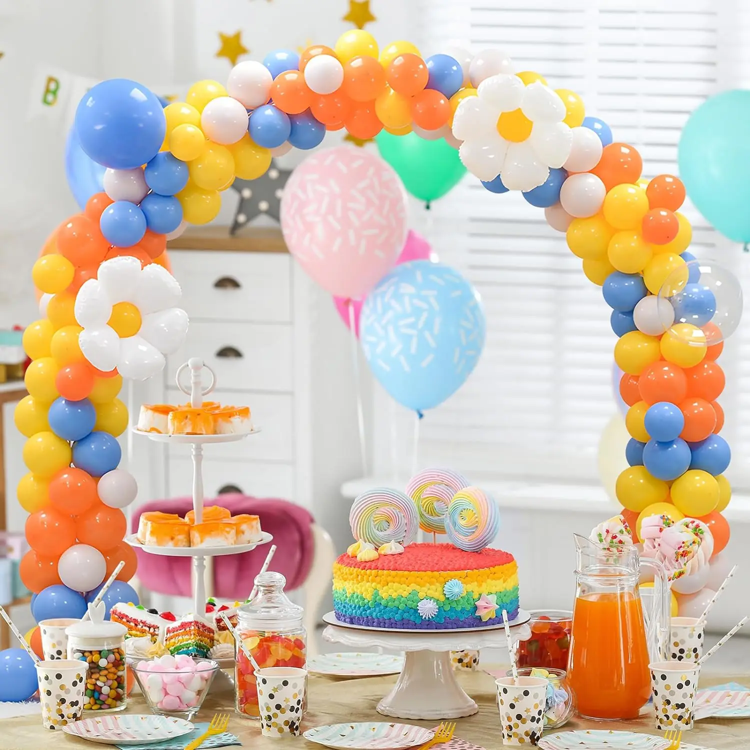 1 Set Black Table Balloon Arch Kit, Arch Frame for Different Size Tables Balloon Garland Decorations for Birthday Party Wedding