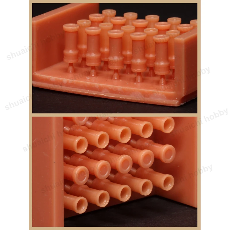1/35 Scale Resin Smoke Discharge Launcher Set for Russian T-72 T-80 Tank Model Complete/Fired State DIY Detailing Upgrade Parts
