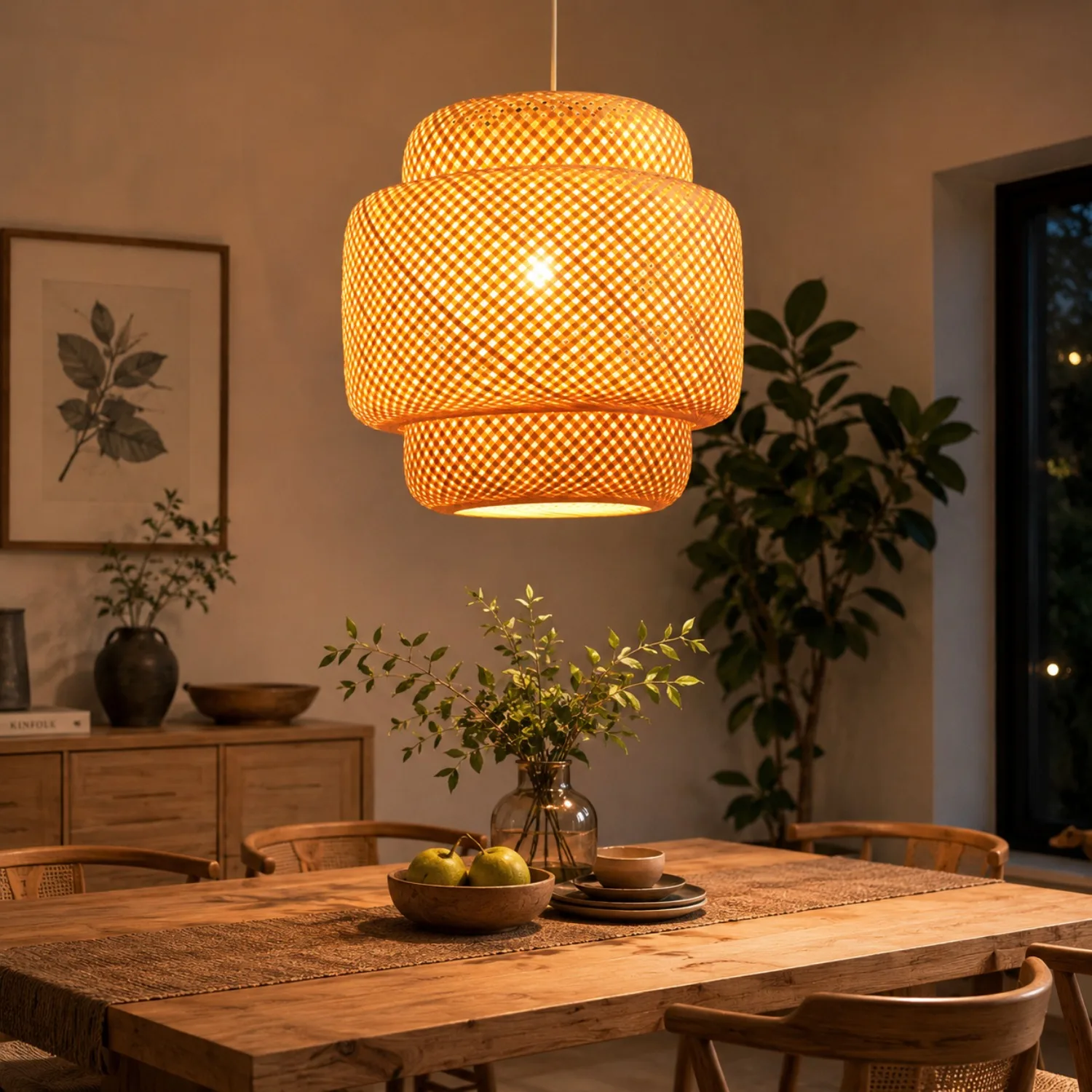 JOYINLED Retro Simple Creative E27 Pendant Light Wicker Rattan Bamboo Lighting Chandeliers & Pendant Lights Eco Friendly Lamp