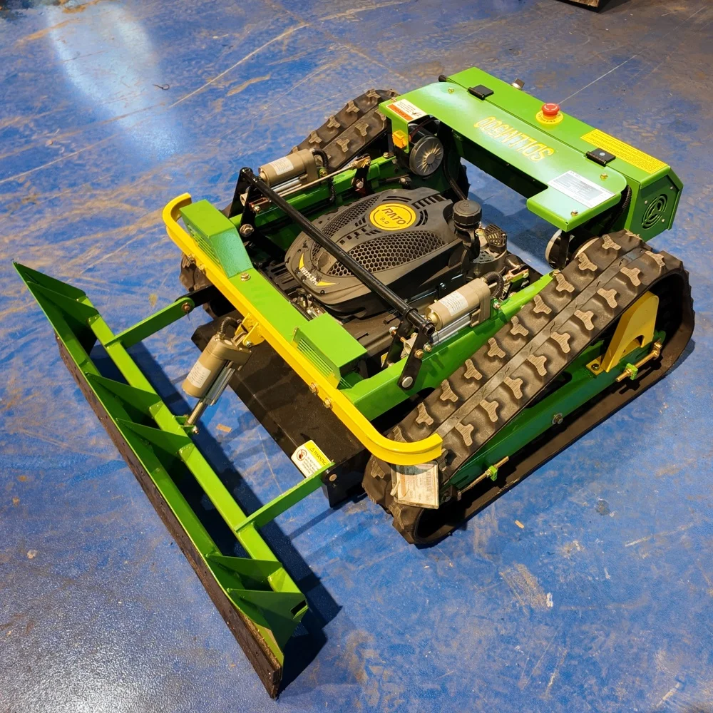 โรงงานผลิตเครื่องตัดหญ้าแบบรีโมทคอนโทรล ขายตรง เครื่องตัดหญ้าอุตสาหกรรมกำลังสูง พร้อมที่ตัดหิมะ