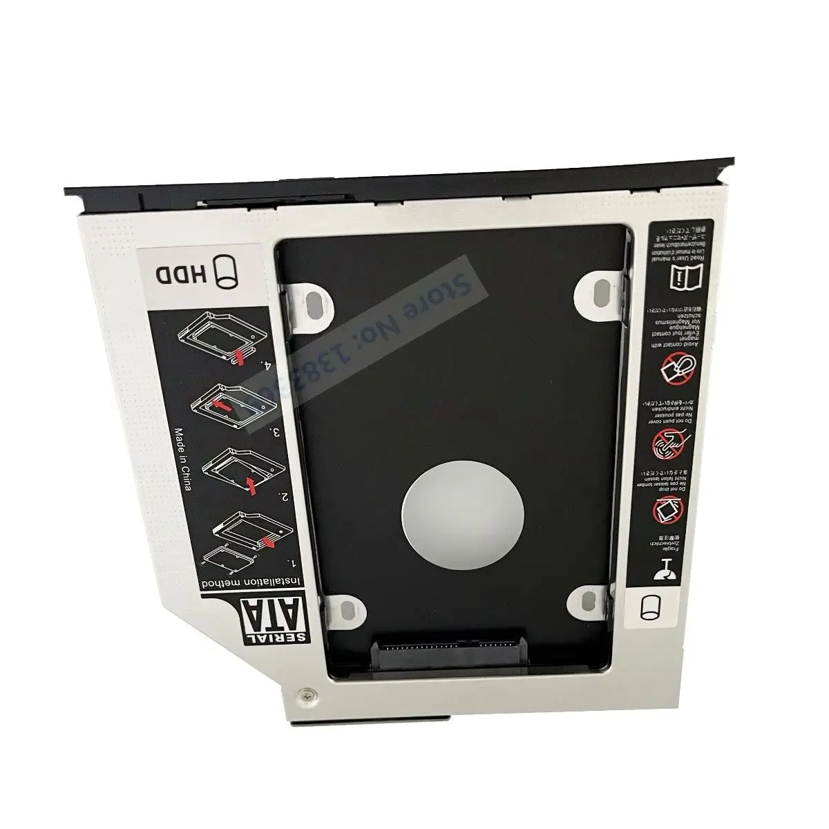 With Matched Bezel Panel 2nd Secondary 2.5 SATA Hard Drive SSD HDD Optical bay Caddy Bracket Adapter for HP ZBook 15 17 G1 G2