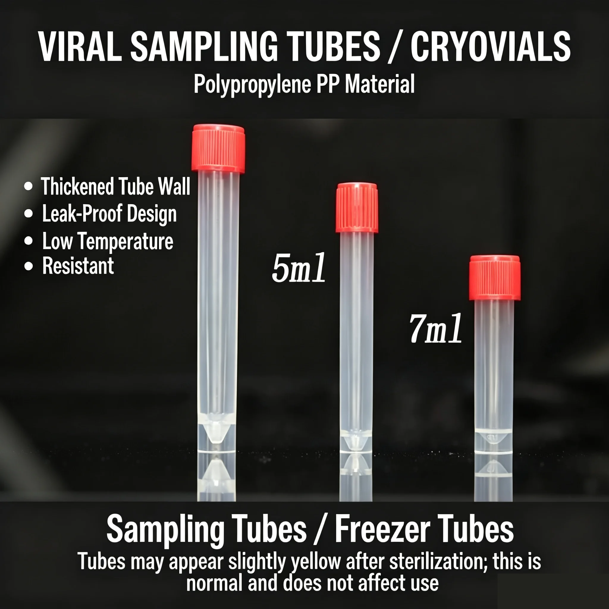 Disposable plastic sampling tube collection tube 5/7/10/30ml/reagent tube cryopreservation tube