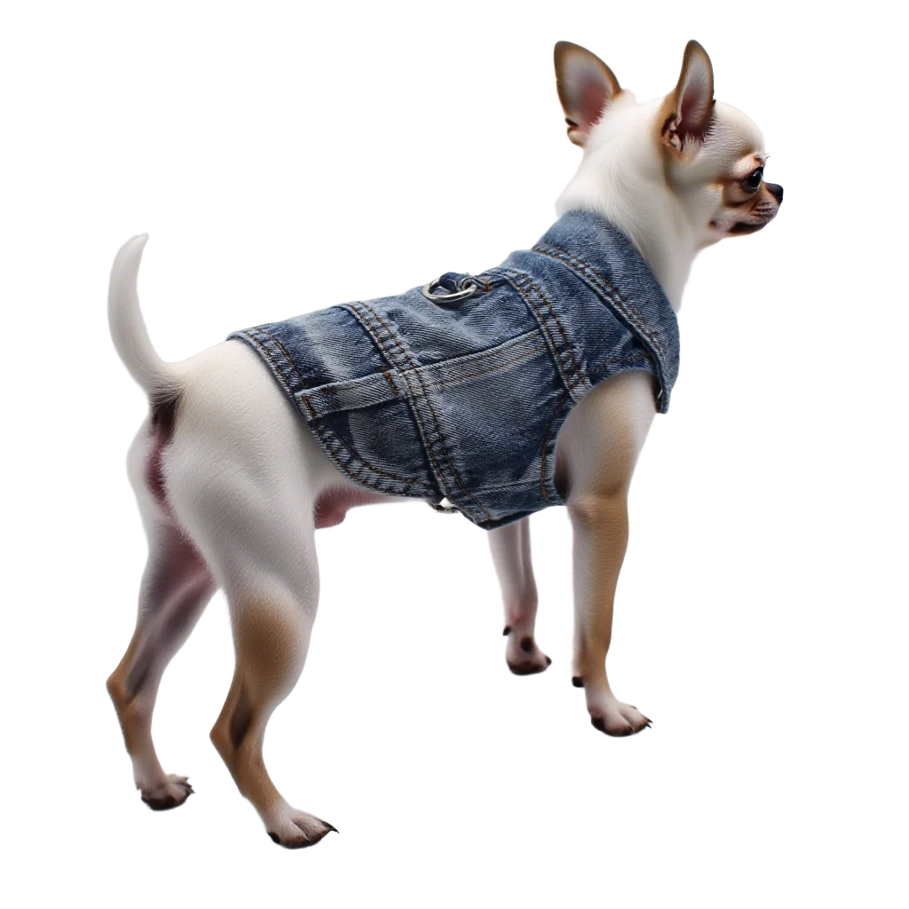 Dog Denim Jacket Dark Wash Sleeveless Towable Jeans Vest Coat for Small Medium Dogs Cat Spring Autumn Puppy Clothes Pet Apparel