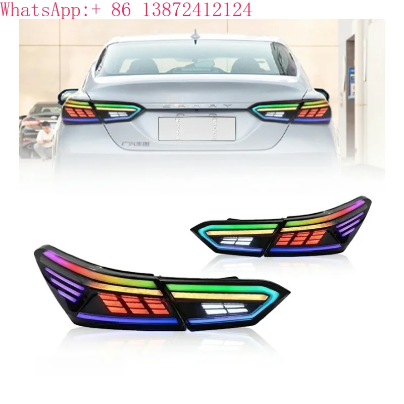 

8th Camry Upgrade Taillights for Toyota Camry 8th Gen 2018-2023 RGB LE SE XLE XSE TRD E-mark Tail Light Rear Lamp Assembly Pair