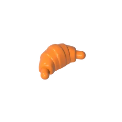 GDS-2053 Food Croissant - Rounded Ends compatible with lego 33125  Assembles Building Blocks children's toys