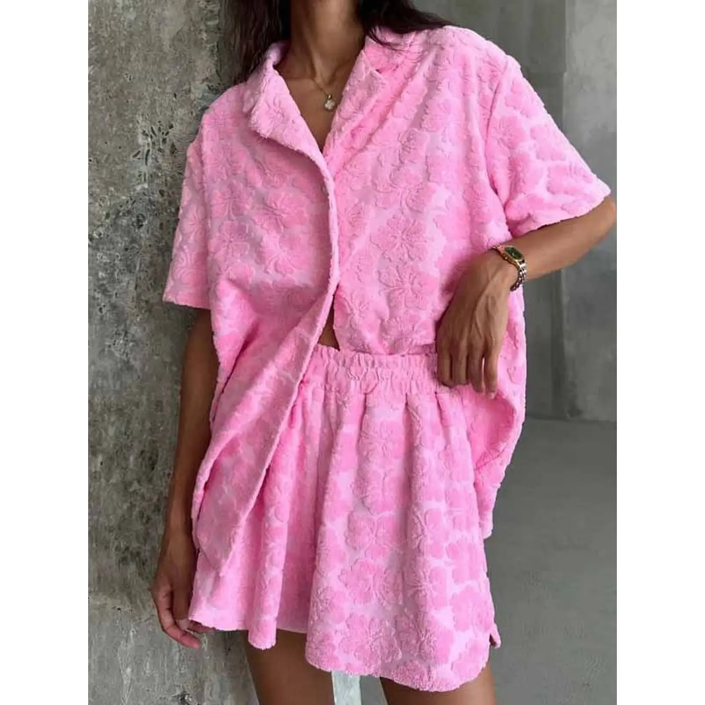 

New Russian Pijama Set 2025 Personalized Embroidered Shirt Two-Piece Set Women's Fashion Winter Outfit without Brand