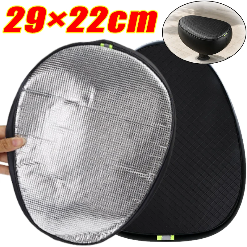 Wear‑Resistant Motorcycle E‑Bike Seat Protection Waterproof Seat Cushion Cover Sun‑Shield Front Seat Cover for Electric Scooter