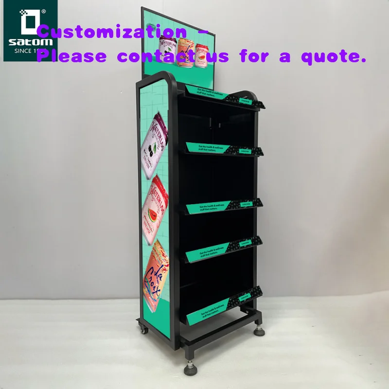 

custom.Beverage Market Good Display Stand Fixtures Shelf Fashion Brands Design Business Display Stand Sale