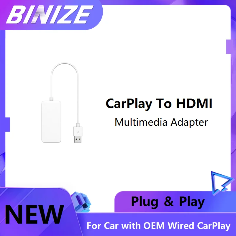 

Адаптер мультимедийный Binize для автомобиля, HDMI, 1080P