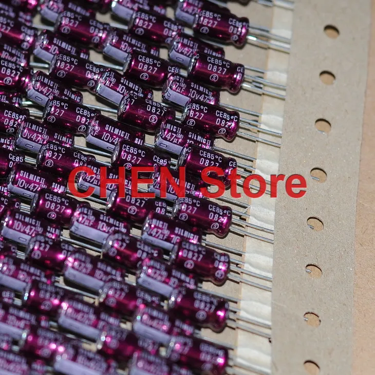 20PCS/50PCS NEW ELNA SILMIC II 10V47UF 6.3X11MM Purple red robe SILMICII 47uF 10V audio electrolytic capacitor 47uF/10V RFS